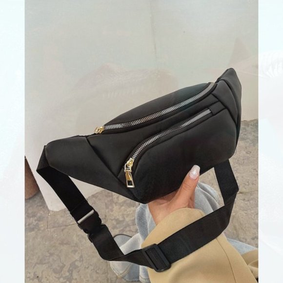 Handbags - New Front Fanny Pack Black 74